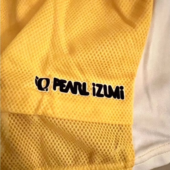 Unisex PEARL IZUMI Cycling Jersey. Sz Large. Sleeveless. Yellow/White. Zipper - Picture 4 of 7